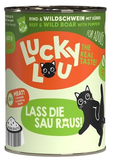Lucky Lou Lifestage Adult Wołowina i dzik puszka 400g Lucky Lou Lifestage Adult Wołowina i dzik puszka 400g