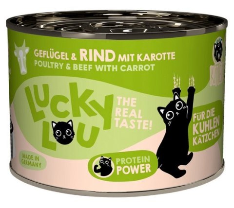 Lucky Lou Lifestage Kitten Drób i wołowina puszka 200g Lucky Lou Lifestage Kitten Drób i wołowina puszka 200g