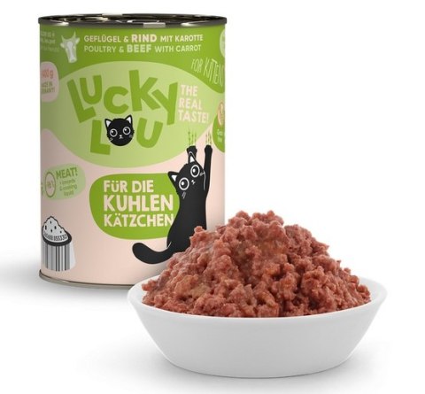 Lucky Lou Lifestage Kitten Drób i wołowina puszka 400g Lucky Lou Lifestage Kitten Drób i wołowina puszka 400g