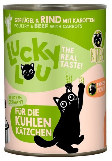 Lucky Lou Lifestage Kitten Drób i wołowina puszka 400g Lucky Lou Lifestage Kitten Drób i wołowina puszka 400g