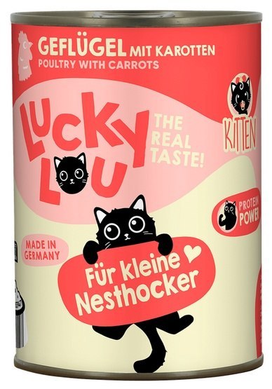 Lucky Lou Lifestage Kitten Drób puszka 400g Lucky Lou Lifestage Kitten Drób puszka 400g