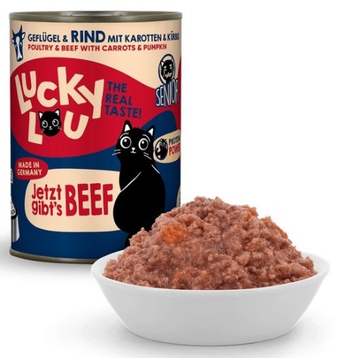 Lucky Lou Lifestage Senior Drób i wołowina puszka 400g Lucky Lou Lifestage Senior Drób i wołowina puszka 400g