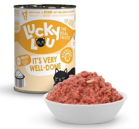 Lucky Lou Lifestage Sterilized Drób i wołowina puszka 400g Lucky Lou Lifestage Sterilized Drób i wołowina puszka 400g