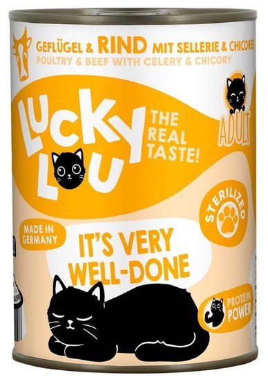 Lucky Lou Lifestage Sterilized Drób i wołowina puszka 400g Lucky Lou Lifestage Sterilized Drób i wołowina puszka 400g