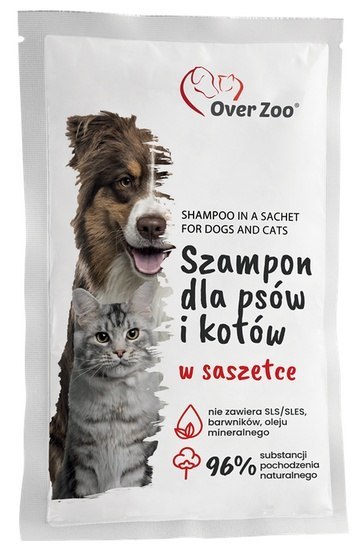 Over Zoo Szampon dla psów i kotów saszetka 20ml Over Zoo Szampon dla psów i kotów saszetka 20ml