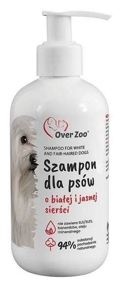 Over Zoo Szampon dla psów o białej i jasnej sierści 250ml Over Zoo Szampon dla psów o białej i jasnej sierści 250ml