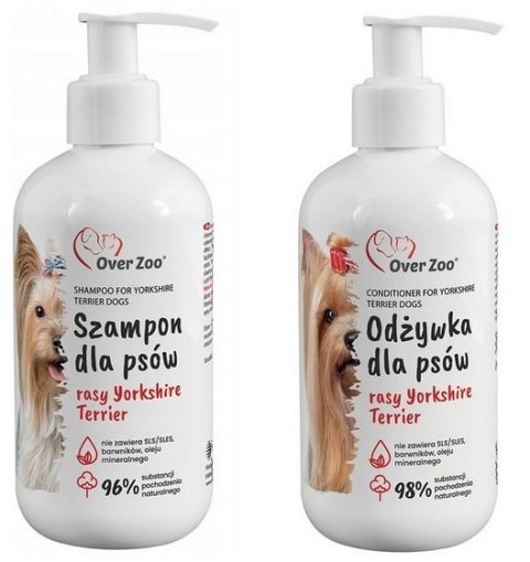 Over Zoo Szampon i odżywka dla psów rasy Yorkshire Terier dwupak 2x250ml Over Zoo Szampon i odżywka dla psów rasy Yorkshire Terier dwupak 2x250ml