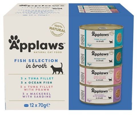 Applaws puszki dla kota Multipack Fish 12x70g Applaws puszki dla kota Multipack Fish 12x70g