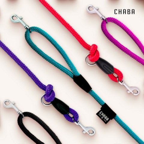 CHABA Smycz linka regulowana - 14mm x 138/260cm czarna CHABA Smycz linka regulowana - 14mm x 138/260cm czarna