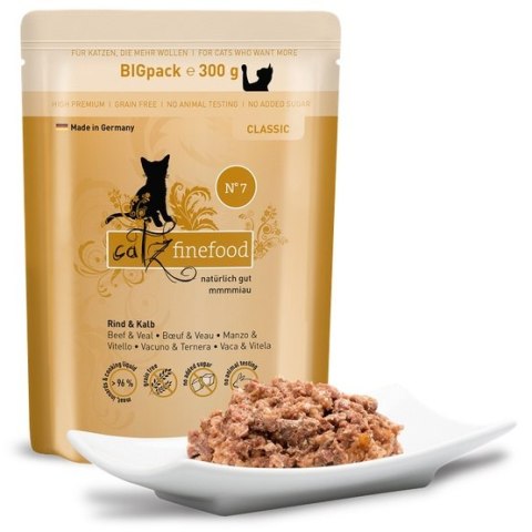 Catz Finefood Classic N.07 Wołowina i cielęcina saszetka 300g Catz Finefood Classic N.07 Wołowina i cielęcina saszetka 300g