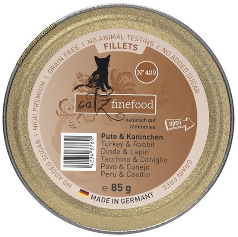 Catz Finefood Filety N.409 Indyk/Królik tacka 85g Catz Finefood Filety N.409 Indyk/Królik tacka 85g