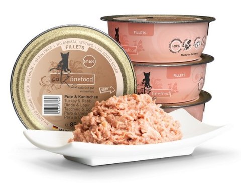 Catz Finefood Filety N.409 Indyk/Królik tacka 85g Catz Finefood Filety N.409 Indyk/Królik tacka 85g