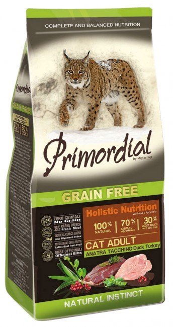 Primordial Cat Grain Free Adult Duck & Turkey 400g Primordial Cat Grain Free Adult Duck & Turkey 400g