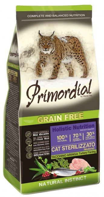 Primordial Cat Grain Free Sterilized Turkey & Herring 2kg Primordial Cat Grain Free Sterilized Turkey & Herring 2kg