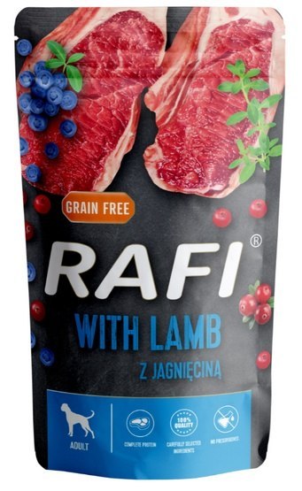 Rafi Pies Jagnięcina saszetka 500g Rafi Pies Jagnięcina saszetka 500g