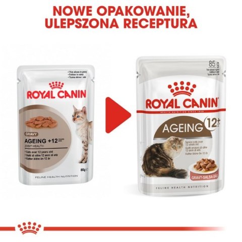 Royal Canin Ageing +12 karma mokra w sosie dla kotów dojrzałych saszetka 85g Royal Canin Ageing +12 karma mokra w sosie dla kotów dojrzałych saszetka 85g