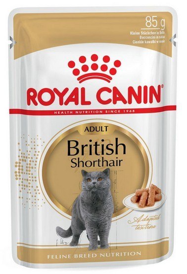 Royal Canin British Shorthair karma mokra w sosie dla kotów dorosłych rasy brytyjski krótkowłosy saszetka 85g Royal Canin British Shorthair karma mokra w sosie dla kotów dorosłych rasy brytyjski krótkowłosy saszetka 85g