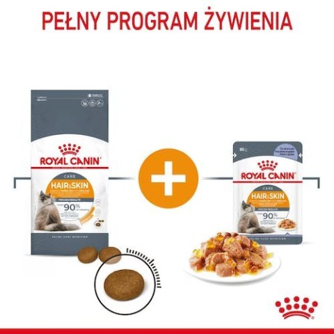 Royal Canin Hair & Skin Care karma mokra w galaretce dla kotów dorosłych, lśniąca sierść i zdrowa skóra saszetka 85g Royal Canin Hair & Skin Care karma mokra w galaretce dla kotów dorosłych, lśniąca sierść i zdrowa skóra saszetka 85g