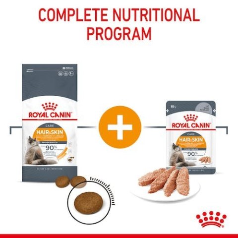 Royal Canin Hair & Skin Care w sosie karma mokra dla kotów dorosłych, zdrowa skóra, piękna sierść saszetka 85g Royal Canin Hair & Skin Care w sosie karma mokra dla kotów dorosłych, zdrowa skóra, piękna sierść saszetka 85g