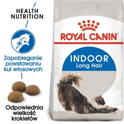 Royal Canin Indoor Long Hair karma sucha dla kotów dorosłych, długowłose, przebywających wyłącznie w domu 2kg Royal Canin Indoor Long Hair karma sucha dla kotów dorosłych, długowłose, przebywających wyłącznie w domu 2kg