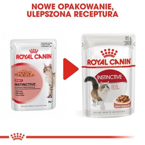 Royal Canin Instinctive w sosie karma mokra dla kotów dorosłych, wybrednych saszetka 85g Royal Canin Instinctive w sosie karma mokra dla kotów dorosłych, wybrednych saszetka 85g