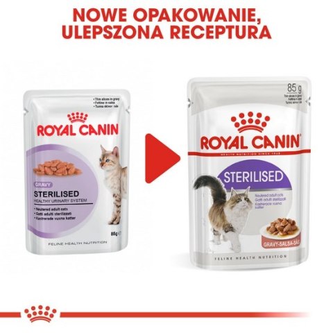 Royal Canin Sterilised w sosie karma mokra dla kotów dorosłych, sterylizowanych saszetka 85g Royal Canin Sterilised w sosie karma mokra dla kotów dorosłych, sterylizowanych saszetka 85g