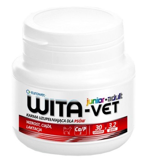 Wita-Vet Complex CA/P=2 3,2g 30tabl. - preparat witaminowy dla ciężarnych suk i szczeniąt Wita-Vet Complex CA/P=2 3,2g 30tabl. - preparat witaminowy dla ciężarnych suk i szczeniąt