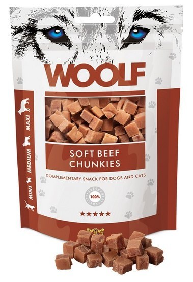 Woolf Soft Beef Chunkies 100g Woolf Soft Beef Chunkies 100g