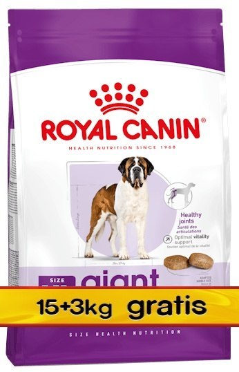 Royal Canin Giant Adult karma sucha dla psów dorosłych, od 18/24 miesiąca życia, ras olbrzymich PROMOCJA 18kg (15+3kg) Royal Canin Giant Adult karma sucha dla psów dorosłych, od 18/24 miesiąca życia, ras olbrzymich PROMOCJA 18kg (15+3kg)