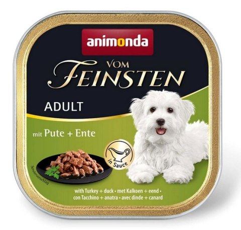 Animonda vom Feinsten Dog Adult Indyk i Kaczka w sosie tacka 150g Animonda vom Feinsten Dog Adult Indyk i Kaczka w sosie tacka 150g