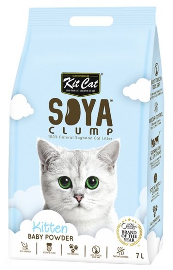 Kit Cat Żwirek ECO SoyaClump Baby Powder 7L / 2,5kg Kit Cat Żwirek ECO SoyaClump Baby Powder 7L / 2,5kg