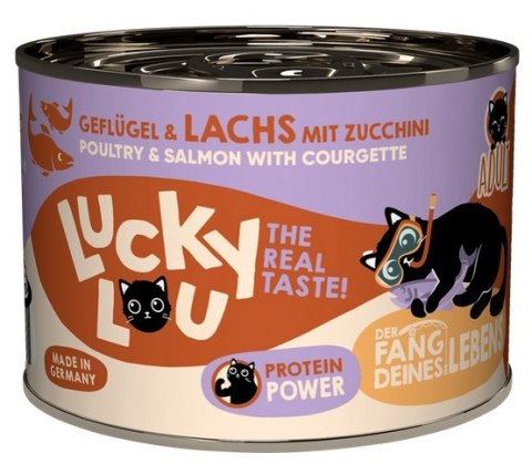 Lucky Lou Lifestage Adult Drób i łosoś puszka 200g Lucky Lou Lifestage Adult Drób i łosoś puszka 200g