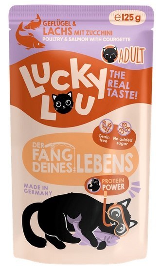 Lucky Lou Lifestage Adult Drób i łosoś saszetka 125g Lucky Lou Lifestage Adult Drób i łosoś saszetka 125g