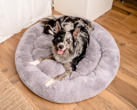 MIMIKO Pets Legowisko Shaggy okrągłe XXL 100cm szare MIMIKO Pets Legowisko Shaggy okrągłe XXL 100cm szare