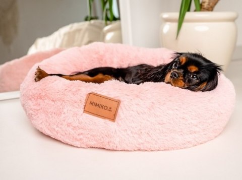 MIMIKO Pets Legowisko Shaggy okrągłe L 60cm różowe MIMIKO Pets Legowisko Shaggy okrągłe L 60cm różowe
