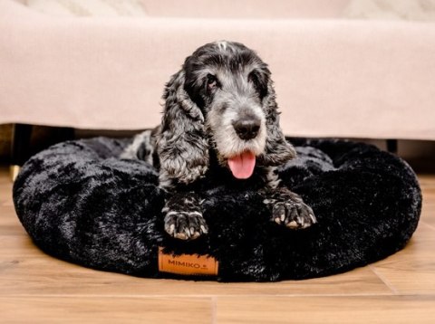 MIMIKO Pets Legowisko Shaggy okrągłe XL 75cm czarne MIMIKO Pets Legowisko Shaggy okrągłe XL 75cm czarne