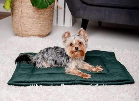 MIMIKO Pets Mata Velvet 70x50cm butelkowa zieleń MIMIKO Pets Mata Velvet 70x50cm butelkowa zieleń