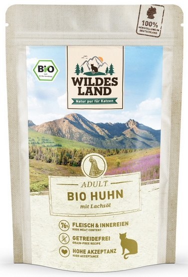 Wildes Land Cat Bio Huhn Pur saszetka 85g Wildes Land Cat Bio Huhn Pur saszetka 85g