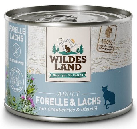 Wildes Land Cat Classic Adult Forelle & Lachs puszka 185g Wildes Land Cat Classic Adult Forelle & Lachs puszka 185g