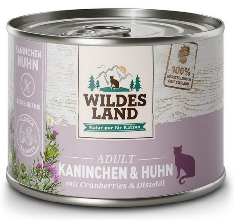 Wildes Land Cat Classic Adult Kaninchen & Huhn puszka 200g Wildes Land Cat Classic Adult Kaninchen & Huhn puszka 200g