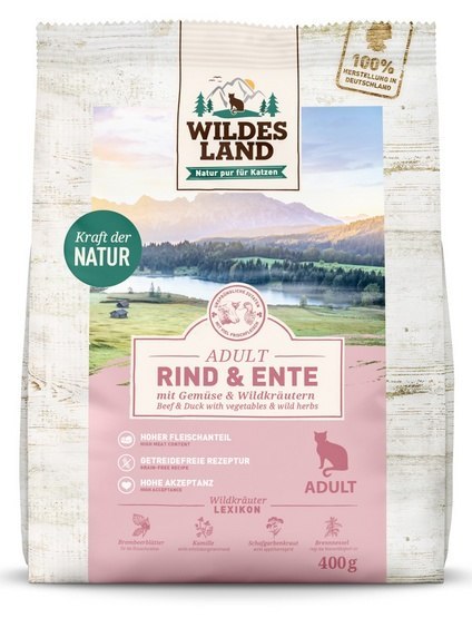 Wildes Land Cat Classic Adult Rind & Ente 400g Wildes Land Cat Classic Adult Rind & Ente 400g