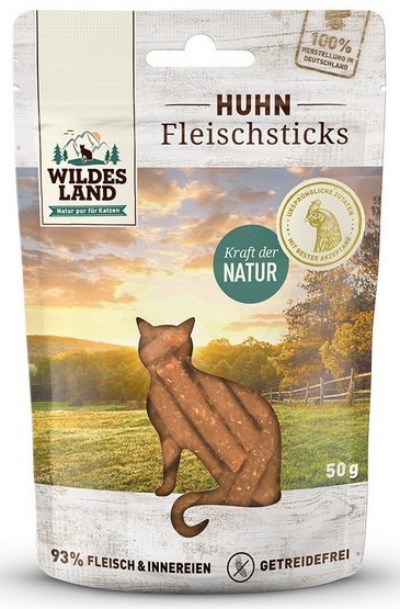 Wildes Land Cat Fleischsticks Huhn 50g Wildes Land Cat Fleischsticks Huhn 50g