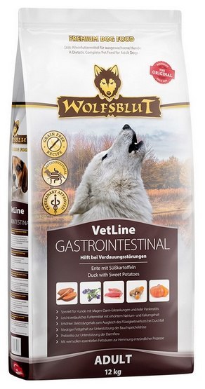Wolfsblut Dog VetLine Gastrointestinal - kaczka i bataty 12kg Wolfsblut Dog VetLine Gastrointestinal - kaczka i bataty 12kg