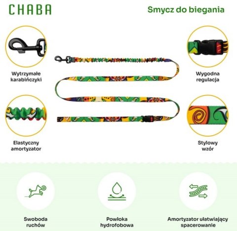CHABA Smycz z amortyzatorem do biegania Story III L 25mm/280cm Jumbo CHABA Smycz z amortyzatorem do biegania Story III L 25mm/280cm Jumbo