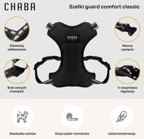 CHABA Szelki Guard Comfort Classic S czarne CHABA Szelki Guard Comfort Classic S czarne