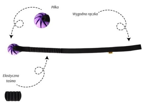 Dingo Zabawka dla psa - Szarpak Piłka z rączką bungee 6cm Dingo Zabawka dla psa - Szarpak Piłka z rączką bungee 6cm