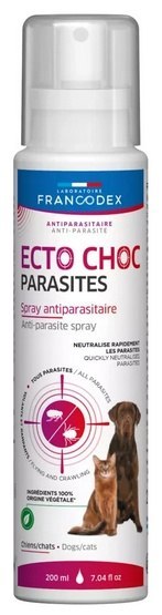 Francodex Ecto Choc Parasites Spray przeciwpasożytniczy dla psów i kotów 200ml Francodex Ecto Choc Parasites Spray przeciwpasożytniczy dla psów i kotów 200ml