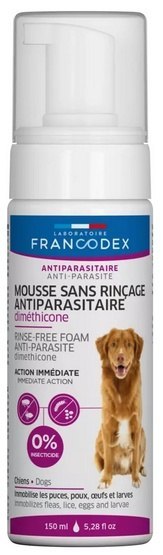 Francodex Pianka bez spłukiwania z dimetykonem dla psów 150ml Francodex Pianka bez spłukiwania z dimetykonem dla psów 150ml