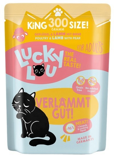 Lucky Lou Lifestage Adult Drób i jagnięcina saszetka 300g Lucky Lou Lifestage Adult Drób i jagnięcina saszetka 300g