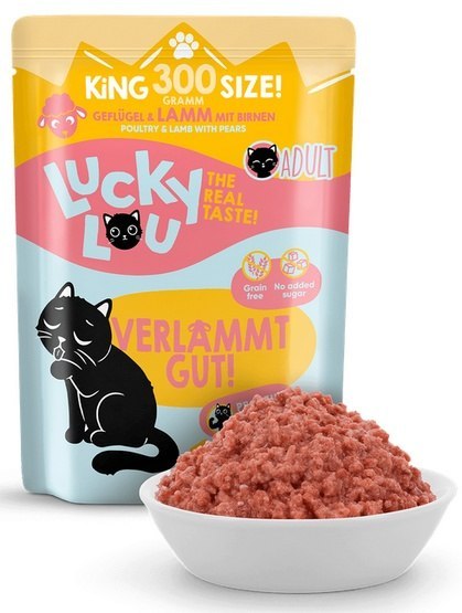 Lucky Lou Lifestage Adult Drób i jagnięcina saszetka 300g Lucky Lou Lifestage Adult Drób i jagnięcina saszetka 300g